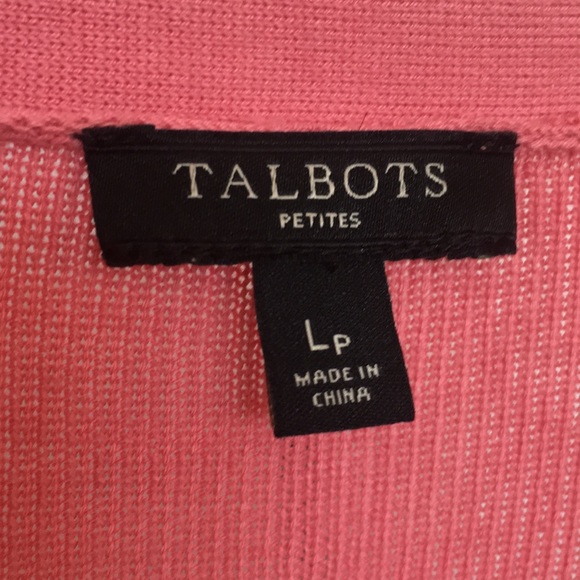 Talbots Large Petite Dark Peach Cardigan - Picture 3 of 5